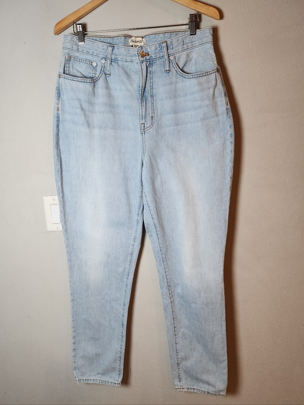Size 31 Tall Madewell Curvy Perfect Vintage Jeans Lightwash Rigid 12 Tall 31T